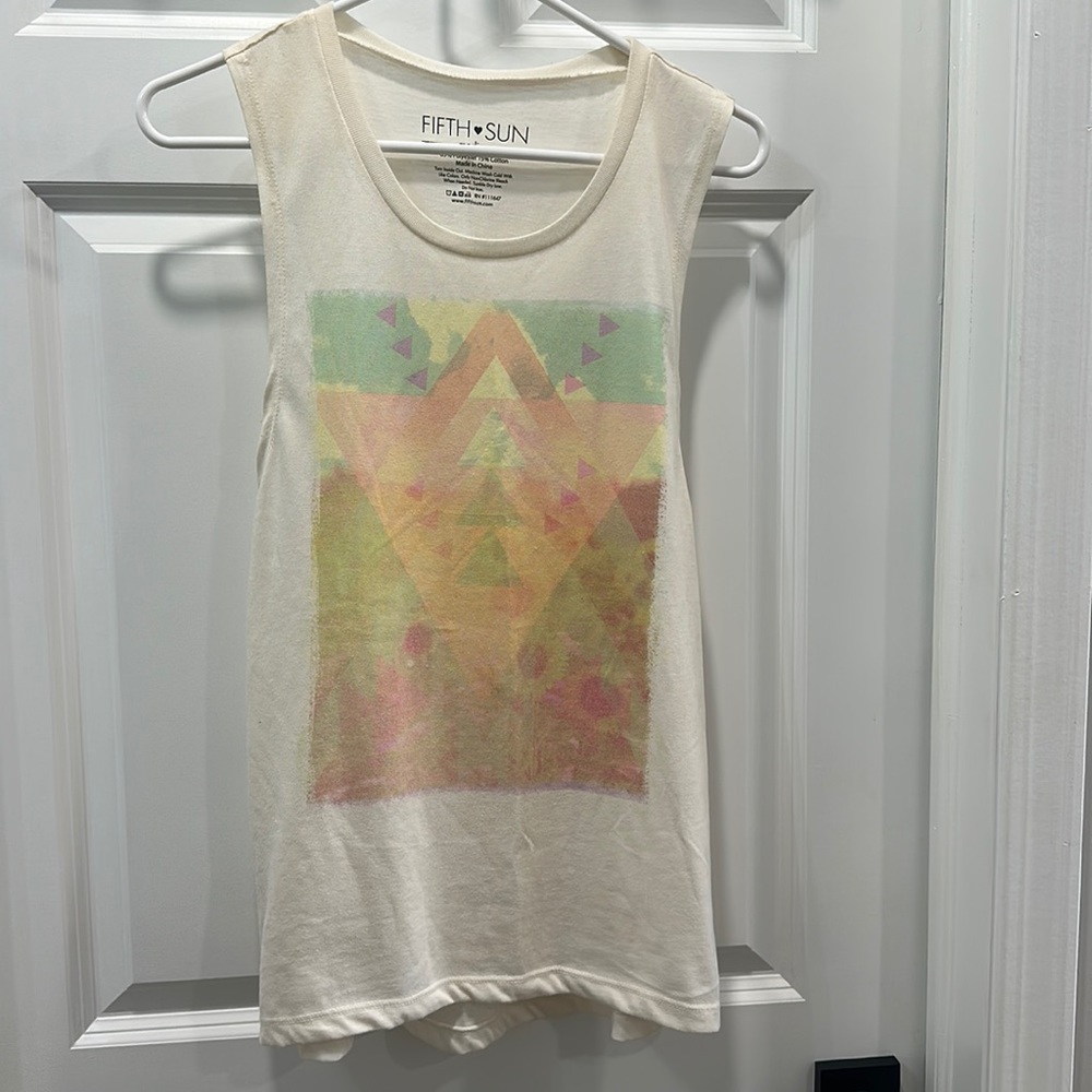 Fifth Sun Geometric Design Tank Top